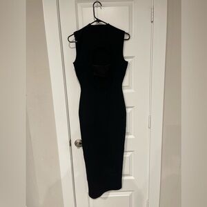 Solace London sleeveless heavy knit back cut out maxi bodycon dress